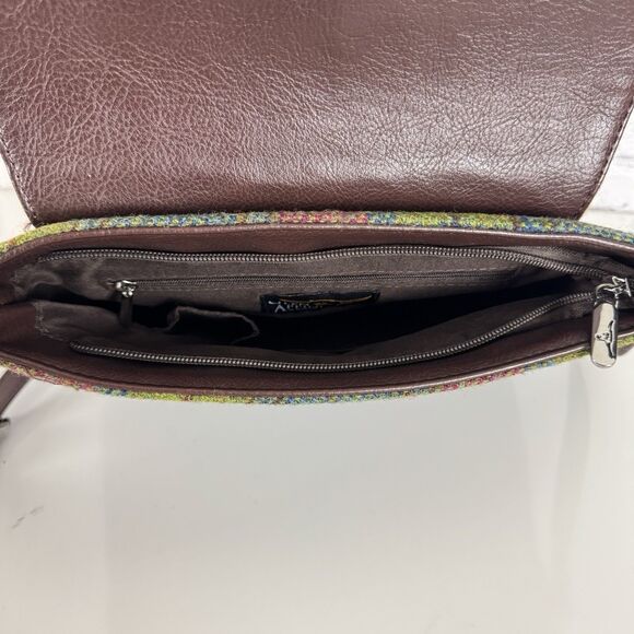 Glen Appin of Scotland Harris Tweed Torridon Wool Multi Plaid Shoulder Bag NWOT - Picture 10 of 14